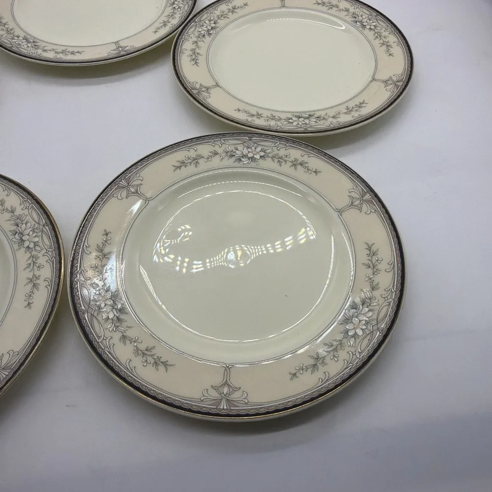 NORITAKE CHURCHILL 9750 SET OF 5 BONE CHINA BREAD & BUTTER‎ PLATES - 6 inch
